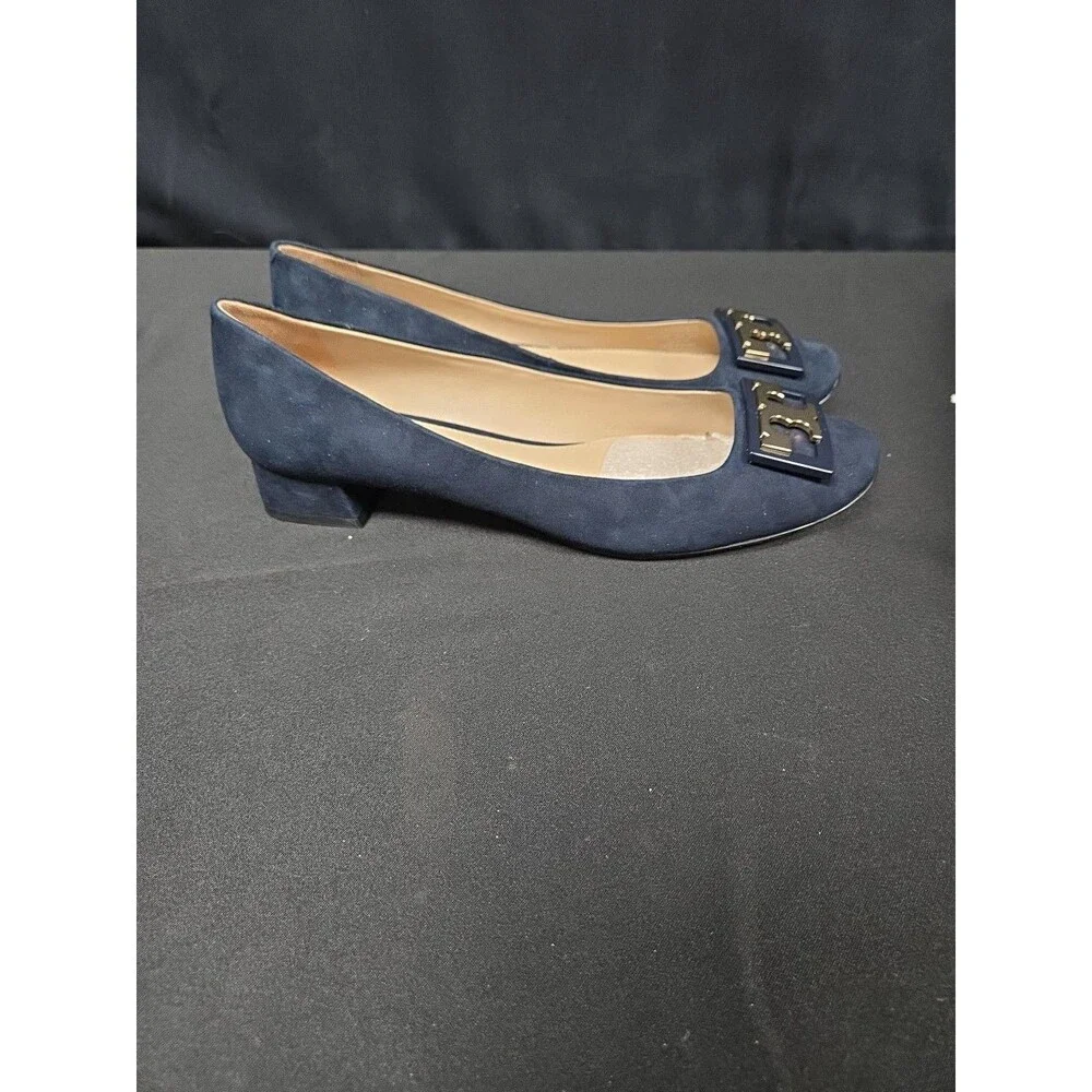 TORY BURCH NIB Women Size 5.5 M Navy Gigi Suede Pumps